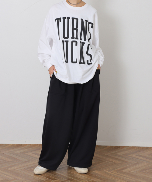 JOURNAL STANDARD LUXE（ジャーナルスタンダード　ラックス）の「プリントロンT(TURNSLUCKS)（Tシャツ/カットソー・レディース・ベージュ/ブラック・FREE）」の6枚目の写真