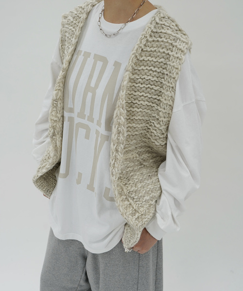 JOURNAL STANDARD LUXE（ジャーナルスタンダード　ラックス）の「プリントロンT(TURNSLUCKS)（Tシャツ/カットソー・レディース・ベージュ/ブラック・FREE）」の10枚目の写真