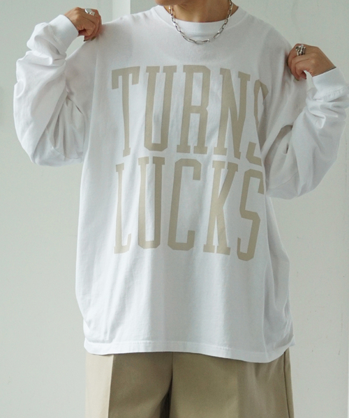 JOURNAL STANDARD LUXE（ジャーナルスタンダード　ラックス）の「プリントロンT(TURNSLUCKS)（Tシャツ/カットソー・レディース・ベージュ/ブラック・FREE）」の12枚目の写真