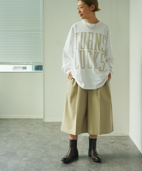 JOURNAL STANDARD LUXE（ジャーナルスタンダード　ラックス）の「プリントロンT(TURNSLUCKS)（Tシャツ/カットソー・レディース・ベージュ/ブラック・FREE）」の13枚目の写真