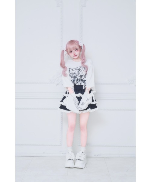 nyanMe(ニャンミー)の「怒ったねこたんてぃしゃつ(Tシャツ/カットソー・レディース・ブラック/ホワイト・FREE)」の3枚目の写真