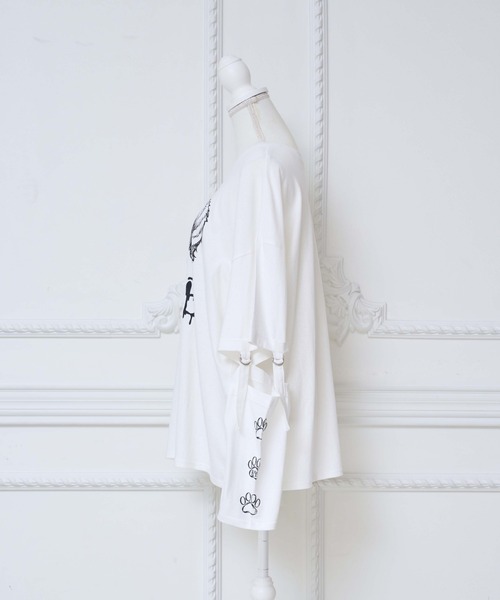 nyanMe(ニャンミー)の「怒ったねこたんてぃしゃつ(Tシャツ/カットソー・レディース・ブラック/ホワイト・FREE)」の11枚目の写真