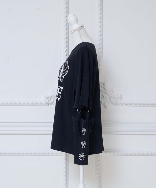 nyanMe(ニャンミー)の「怒ったねこたんてぃしゃつ(Tシャツ/カットソー・レディース・ブラック/ホワイト・FREE)」の10枚目の写真