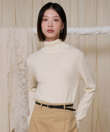 Wool Turtleneck Sweater(Cream)