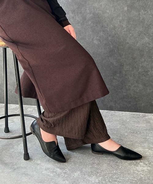 Per sist ence(パーシエンス)の「リラックスプリーツパンツ(その他パンツ・レディース・ブラック/ベージュ/グレー/ブラウン・ONE SIZE)」の5枚目の写真