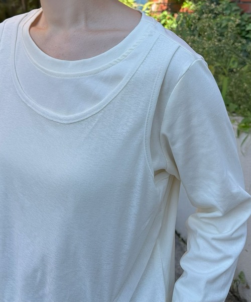 Alley Tokyo(アリートーキョー)の「レイヤード完成してますトップス(Tシャツ/カットソー・レディース・ブラック/サックスブルー/オフホワイト・FREE)」の5枚目の写真