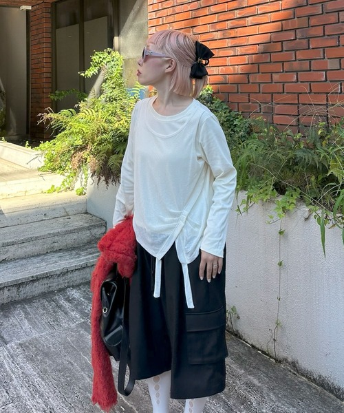 Alley Tokyo(アリートーキョー)の「レイヤード完成してますトップス(Tシャツ/カットソー・レディース・ブラック/サックスブルー/オフホワイト・FREE)」の8枚目の写真