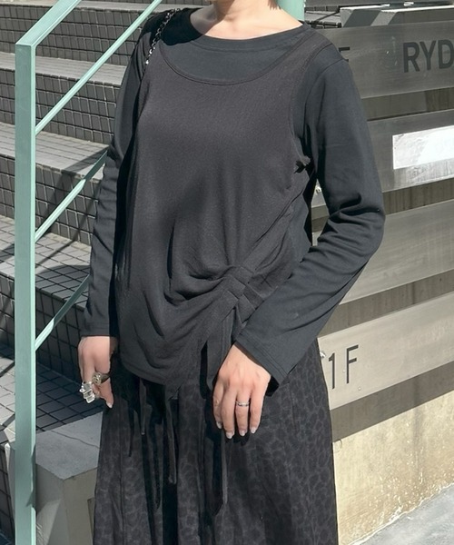 Alley Tokyo(アリートーキョー)の「レイヤード完成してますトップス(Tシャツ/カットソー・レディース・ブラック/サックスブルー/オフホワイト・FREE)」の10枚目の写真