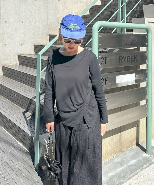 Alley Tokyo(アリートーキョー)の「レイヤード完成してますトップス(Tシャツ/カットソー・レディース・ブラック/サックスブルー/オフホワイト・FREE)」の12枚目の写真