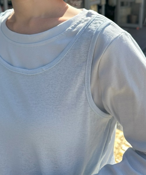 Alley Tokyo(アリートーキョー)の「レイヤード完成してますトップス(Tシャツ/カットソー・レディース・ブラック/サックスブルー/オフホワイト・FREE)」の15枚目の写真