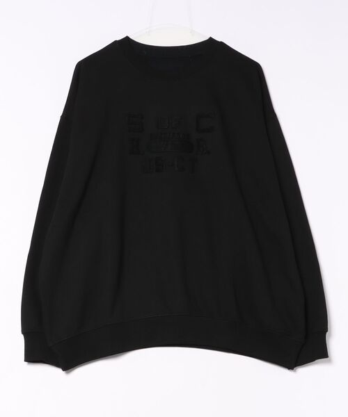 antiqua(アンティカ)の「歯ブラシ刺繍トップス(Tシャツ/カットソー・レディース・オートミール/杢グレー/スミクロ/ブラック・ONESIZE)」の1枚目の写真