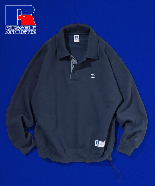 Russell Athletic(ラッセルアスレティック)の「RUSSELL ATHLETIC/ラッセルアスレチック 限定展開 RUSSELL ATHLETIC × FREAK'S STORE / 別注 RS ポロスウェット(スウェット・メンズ・ネイビー/アッシュグレー/ブラック/ブラウン・LARGE/MEDIUM/SMALL)」の1枚目の写真