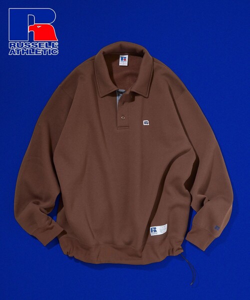 Russell Athletic(ラッセルアスレティック)の「RUSSELL ATHLETIC/ラッセルアスレチック 限定展開 RUSSELL ATHLETIC × FREAK'S STORE / 別注 RS ポロスウェット(スウェット・メンズ・ネイビー/アッシュグレー/ブラック/ブラウン・LARGE/MEDIUM/SMALL)」の4枚目の写真