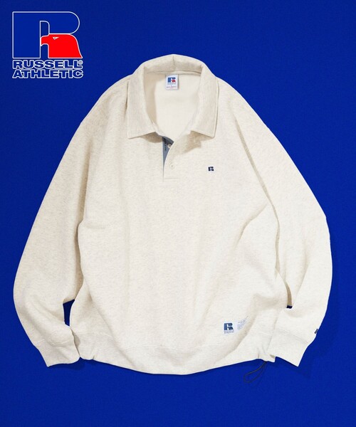 Russell Athletic(ラッセルアスレティック)の「RUSSELL ATHLETIC/ラッセルアスレチック 限定展開 RUSSELL ATHLETIC × FREAK'S STORE / 別注 RS ポロスウェット(スウェット・メンズ・ネイビー/アッシュグレー/ブラック/ブラウン・LARGE/MEDIUM/SMALL)」の3枚目の写真