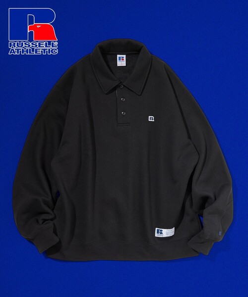 Russell Athletic(ラッセルアスレティック)の「RUSSELL ATHLETIC/ラッセルアスレチック 限定展開 RUSSELL ATHLETIC × FREAK'S STORE / 別注 RS ポロスウェット(スウェット・メンズ・ネイビー/アッシュグレー/ブラック/ブラウン・LARGE/MEDIUM/SMALL)」の2枚目の写真