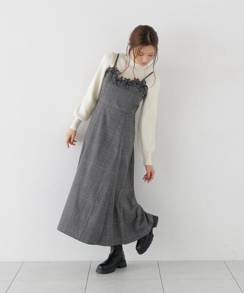 PROPORTION BODY DRESSING(プロポーションボディドレッシング)の「モチーフ刺繍キャミワンピース / 1216240004(ワンピース・レディース・ブラック/ブラウン・MEDIUM/P/S)」の6枚目の写真