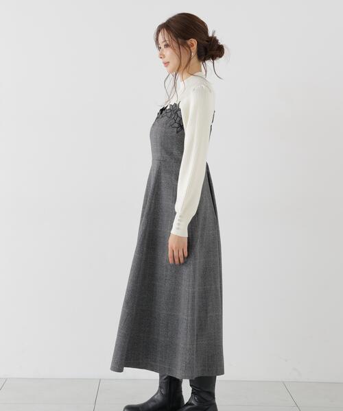 PROPORTION BODY DRESSING(プロポーションボディドレッシング)の「モチーフ刺繍キャミワンピース / 1216240004(ワンピース・レディース・ブラック/ブラウン・MEDIUM/P/S)」の12枚目の写真