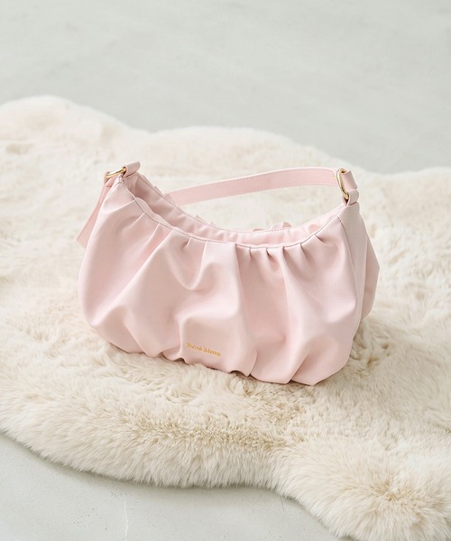 Rose Muse（ロゼミューズ）の「Ruched shoulder bag（ショルダーバッグ・レディース・ホワイト/ブラック/ピンク・FREE）」の3枚目の写真