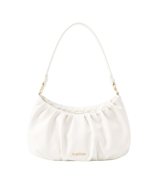 Rose Muse（ロゼミューズ）の「Ruched shoulder bag（ショルダーバッグ・レディース・ホワイト/ブラック/ピンク・FREE）」の6枚目の写真