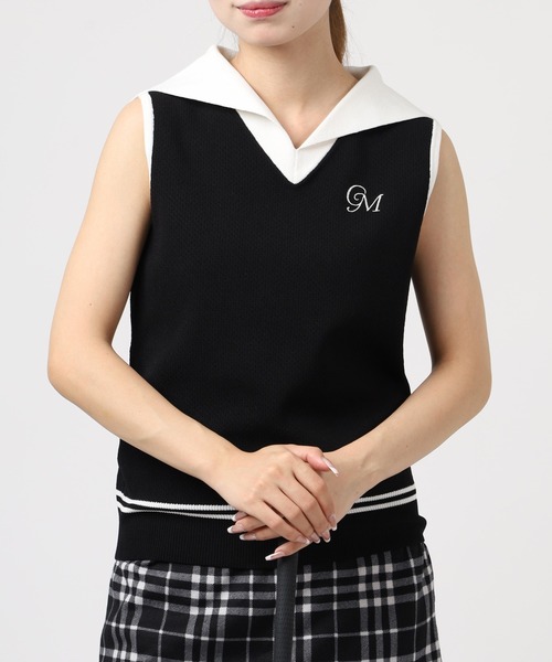 FUNALIVE(ファンアライブ)の「SAILOR VEST セーラー ベスト(ベスト・レディース・ブラック・L/M)」の2枚目の写真