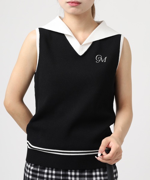 FUNALIVE(ファンアライブ)の「SAILOR VEST セーラー ベスト(ベスト・レディース・ブラック・L/M)」の6枚目の写真