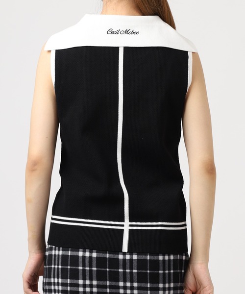 FUNALIVE(ファンアライブ)の「SAILOR VEST セーラー ベスト(ベスト・レディース・ブラック・L/M)」の12枚目の写真