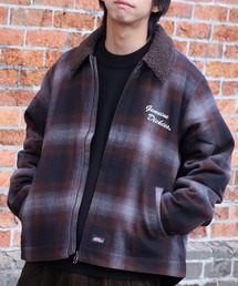 Dickies（ディッキーズ）の「【GENUINE DICKIES ジェニュインディッキーズ】チェック襟ボア裏キルトジャケット（ブルゾン）」