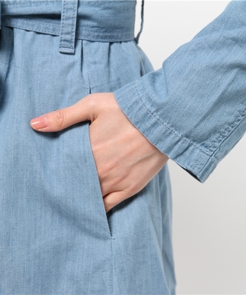 Denime(ドゥニーム)の「TRENCH COAT/トレンチコート(トレンチコート・レディース・インディゴブルー/ベージュ/その他1・SMALL/X-SMALL)」の4枚目の写真