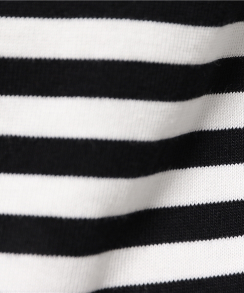 mystic（ミスティック）の「【mystic】ソデフレアプルオーバーボーダー（Tシャツ/カットソー・レディース・オフホワイト/ベージュ/ピンク・ﾌﾘ-）」の6枚目の写真