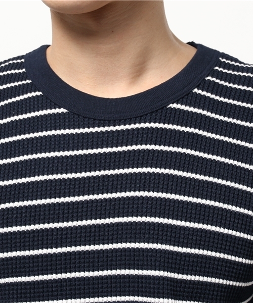 URBAN RESEARCH（アーバンリサーチ）の「UR ヘビーワッフルL/S TEE（Tシャツ/カットソー・メンズ・ストライプ/チャコールグレー/ホワイト・MEDIUM/LARGE）」の15枚目の写真