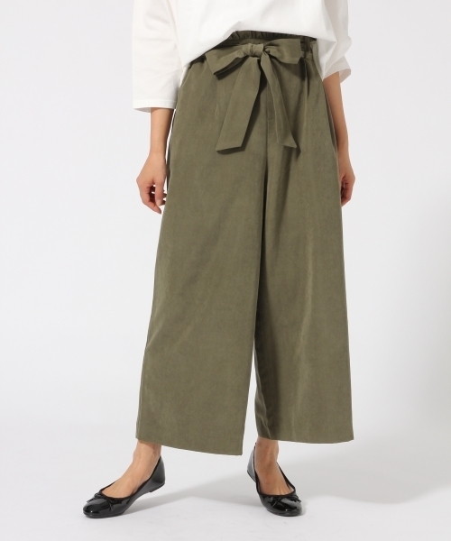 GLOBAL WORK（グローバルワーク）の「Pサテンイージーパンツ/740754（その他パンツ・レディース・グリーン/ライトピンク/ブラック/ライトベージュ・SMALL/LARGE/MEDIUM）」の3枚目の写真