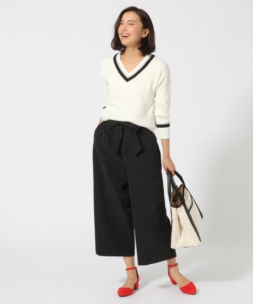 GLOBAL WORK（グローバルワーク）の「Pサテンイージーパンツ/740754（その他パンツ・レディース・グリーン/ライトピンク/ブラック/ライトベージュ・SMALL/LARGE/MEDIUM）」の5枚目の写真