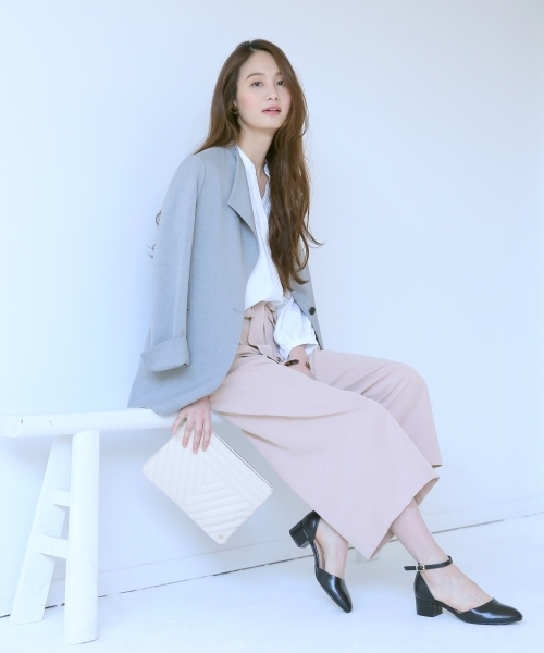 GLOBAL WORK（グローバルワーク）の「Pサテンイージーパンツ/740754（その他パンツ・レディース・グリーン/ライトピンク/ブラック/ライトベージュ・SMALL/LARGE/MEDIUM）」の6枚目の写真