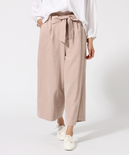 GLOBAL WORK（グローバルワーク）の「Pサテンイージーパンツ/740754（その他パンツ・レディース・グリーン/ライトピンク/ブラック/ライトベージュ・SMALL/LARGE/MEDIUM）」の7枚目の写真