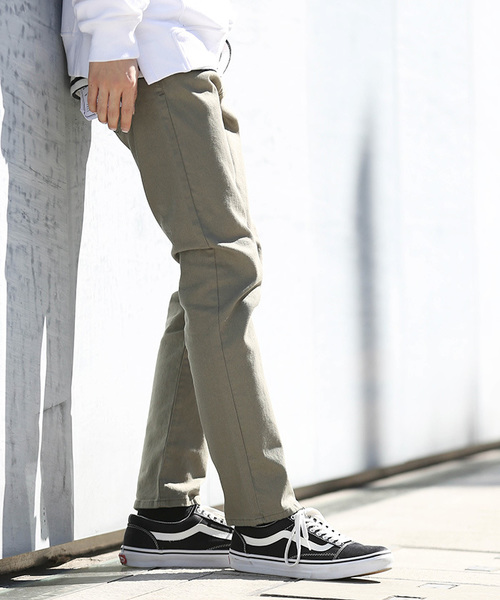 WEGO（ウィゴー）の「WEGO/ストレッチツイルスキニーパンツ（チノパンツ・メンズ・ブラック/その他1/カーキ/ベージュ/ネイビー/ピンク/ホワイト・X-SMALL/X-LARGE/MEDIUM/LARGE/SMALL）」の5枚目の写真