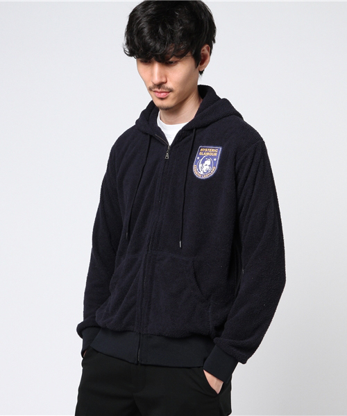 HYSTERIC GLAMOUR（ヒステリックグラマー）の「ACOUSTIC LADYLANDアップリケ PK（パーカー・メンズ・ネイビー/グレー/ブラック・SMALL/MEDIUM/LARGE）」の13枚目の写真