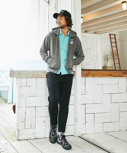 HYSTERIC GLAMOUR（ヒステリックグラマー）の「ACOUSTIC LADYLANDアップリケ PK（パーカー・メンズ・ネイビー/グレー/ブラック・SMALL/MEDIUM/LARGE）」の18枚目の写真