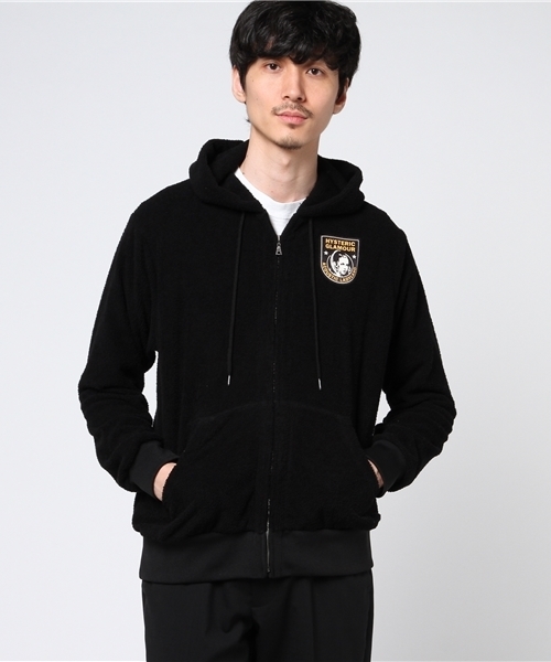 HYSTERIC GLAMOUR（ヒステリックグラマー）の「ACOUSTIC LADYLANDアップリケ PK（パーカー・メンズ・ネイビー/グレー/ブラック・SMALL/MEDIUM/LARGE）」の17枚目の写真