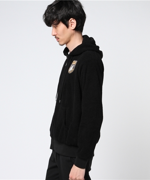 HYSTERIC GLAMOUR（ヒステリックグラマー）の「ACOUSTIC LADYLANDアップリケ PK（パーカー・メンズ・ネイビー/グレー/ブラック・SMALL/MEDIUM/LARGE）」の7枚目の写真