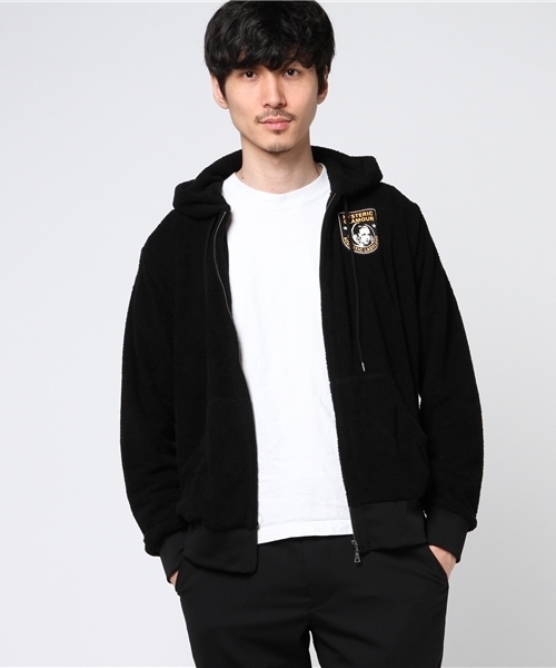 HYSTERIC GLAMOUR（ヒステリックグラマー）の「ACOUSTIC LADYLANDアップリケ PK（パーカー・メンズ・ネイビー/グレー/ブラック・SMALL/MEDIUM/LARGE）」の5枚目の写真