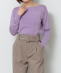 Re:EDIT | [累計19万枚HIT]お家で洗えるレーヨンナイロンボートネックハイゲージニットトップス(ニット/セーター)