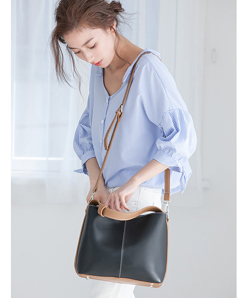 fifth（フィフス）の「ワンショルダートートバッグ（トートバッグ・レディース・ブラック/ブラウン/ボルドー/グレー・FREE）」の2枚目の写真