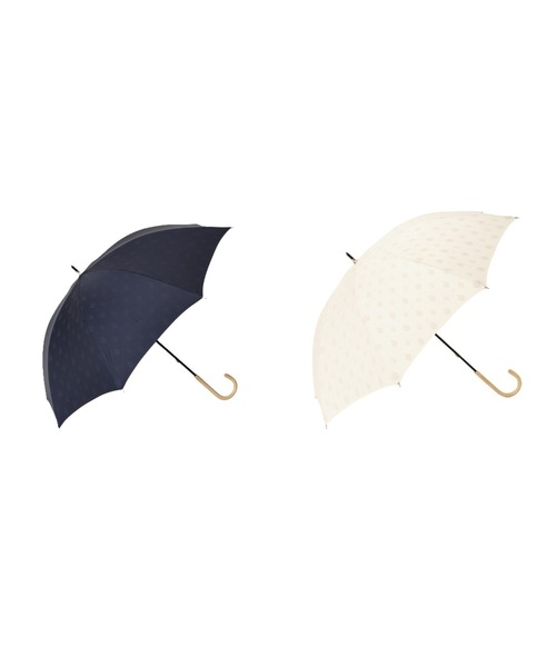 フランフラン バイカラーパイピング 折りたたみ傘 47cm ホワイト（晴雨兼用