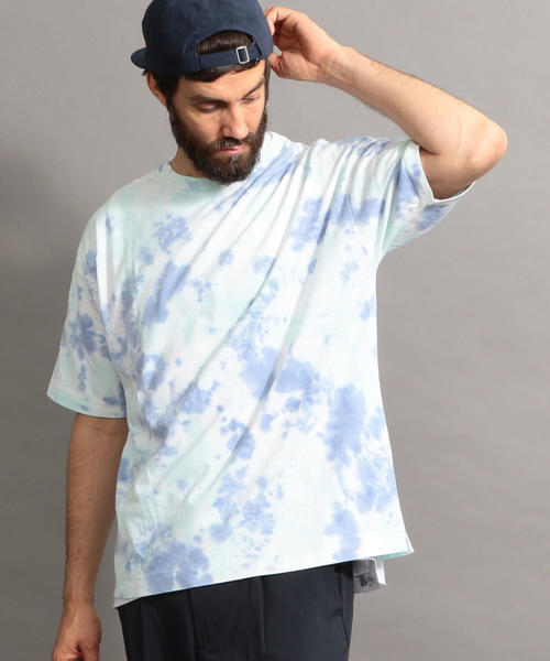 BEAUTY&YOUTH UNITED ARROWS(ビューティーアンドユースユナイテッドアローズ)の「BY タイダイ ワイドフォルム Tシャツ ◆(Tシャツ/カットソー・メンズ・ライム/ライトピンク・X-LARGE/MEDIUM/SMALL/LARGE)」の4枚目の写真