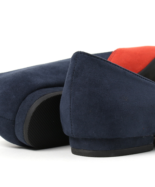 ORiental TRaffic（オリエンタルトラフィック）の「SPECIAL PRICE★バイカラーフラットパンプス★7305（パンプス・レディース・レッド/ブラック/カーキ・42/40/37/35/39/36/38/41/34/43/33）」の5枚目の写真