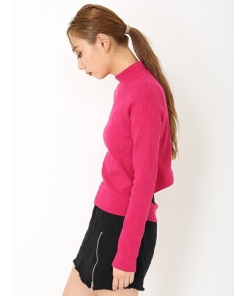 ENVYM（アンビー）の「ＢＡＣＫクロスハイネックＴＯＰＳ（ニット/セーター・レディース・ホワイト/ブラック/ピンク/ブルー・FREE）」の14枚目の写真