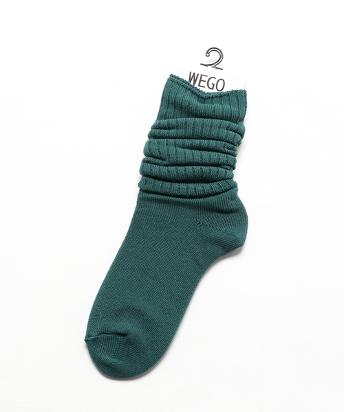 WEGO(ウィゴー)の「WEGO/クシュクシュソックス(ソックス/靴下・レディース・ワイン/グレー/ブラック/ホワイト/ネイビー/ダークグリーン/キャメル/グリーン系その他・FREE)」の5枚目の写真