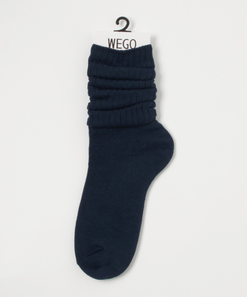 WEGO(ウィゴー)の「WEGO/クシュクシュソックス(ソックス/靴下・レディース・ワイン/グレー/ブラック/ホワイト/ネイビー/ダークグリーン/キャメル/グリーン系その他・FREE)」の6枚目の写真