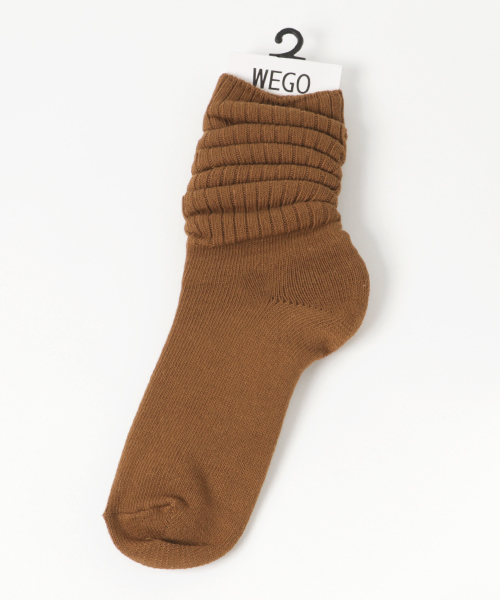 WEGO(ウィゴー)の「WEGO/クシュクシュソックス(ソックス/靴下・レディース・ワイン/グレー/ブラック/ホワイト/ネイビー/ダークグリーン/キャメル/グリーン系その他・FREE)」の7枚目の写真
