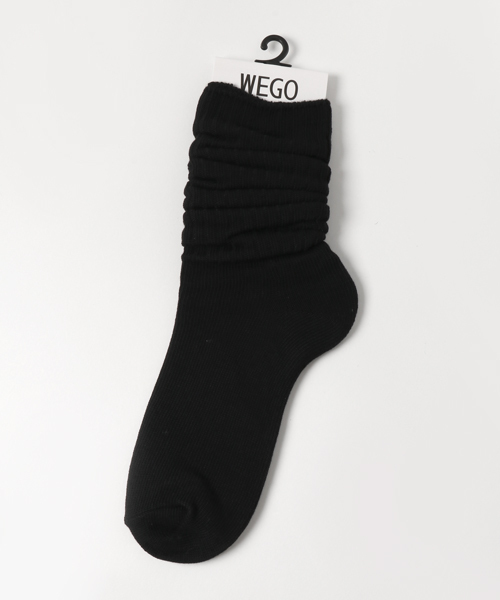 WEGO(ウィゴー)の「WEGO/クシュクシュソックス(ソックス/靴下・レディース・ワイン/グレー/ブラック/ホワイト/ネイビー/ダークグリーン/キャメル/グリーン系その他・FREE)」の3枚目の写真